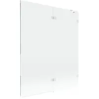 Mexen Lunar Pare-bain 2 pièces droite 140 x 150 cm, transparent, blanc - 897-140-100-20-00-P
