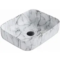 Mexen Lavabo Carla pour plan de travail 50x39 cm en pierre blanche (21555093)