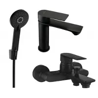 Mexen Royo R40 Mélangeur lavabo et baignoire avec accessoires, noir (72203R40-70)