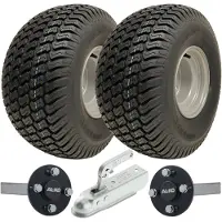 Parnells Kit remorque ATV 20x10.00-8 P332 Roues en herbe ALKO Attelage Moyeux et essieux en contrebas 750 kg