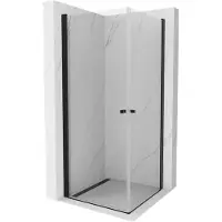 Mexen Pretoria Duo cabine de douche inclinable 100 x 100 cm, transparent, noir - 852-100-100-70-00-02