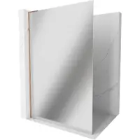 Mexen Kioto L paroi de douche Walk-in 80 x 200 cm, miroir, or rose - 800-080-103-60-50
