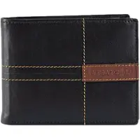 Friedrich Lederwaren Porte-monnaie en cuir noir marron protection RFID