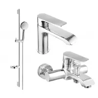 Mexen Pecos DS75 Mélangeur lavabo et baignoire avec accessoires, chrome (72703DS75-00)