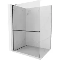 Mexen Kioto+ L paroi de douche avec tablette de plain-pied 80 x 200 cm, transparent, noir - 800-080-123-70-00
