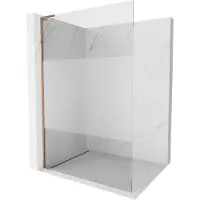Mexen Kioto L paroi de douche Walk-in 90 x 200 cm, transparent/frosté, or rose - 800-090-103-60-35
