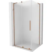 Mexen Velar L Cabine de douche 90x85 cm, dépoli, cuivre brossé