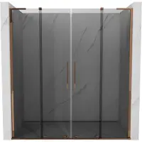 Mexen Velar L Duo porte de douche coulissante 170 cm, graphite, or rose - 871-170-003-42-60