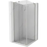 Mexen Velar L Cabine de douche Porte coulissante 100 x 100 cm, transparente, nickel brossé - 871-100-100-03-97