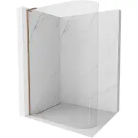 Mexen Kioto L paroi de douche arrondie Walk-in 100 x 200 cm, transparent, or rose - 800-100-103-60-06