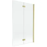 Mexen Mist Paroi de douche à 2 panneaux, droite 110 x 150 cm, transparent, or brossé - 8A9-110-002-55-00-P