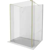 Mexen Kioto paroi de douche autoportante 90 x 30 x 30 cm, transparent, or - 800-090-030-222-50-00-030