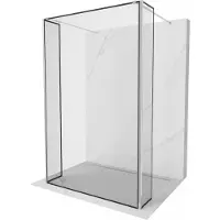 Mexen Kioto Paroi de douche sur pied 160 x 30 x 30 cm, motif noir, chrome - 800-160-030-222-01-70-030