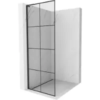Mexen Kioto L paroi de douche à l'italienne 70 x 200 cm, motif noir, noir - 800-070-103-70-77