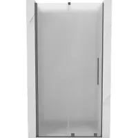 Mexen Porte de douche coulissante Velar 90 cm, givrée, métal brossé - 871-090-000-31-95