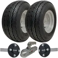 Parnells Kit remorque 20.5x8.0-10 Roues roues à grande vitesse homologuées pour la route ALKO Essieu à caïs et attelage en coulée