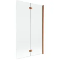 Mexen Mist Paroi de douche à 2 panneaux, droite 110 x 150 cm, transparent, cuivre brossé - 8A9-110-002-65-00-P