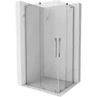 Mexen Cabine de douche coulissante Velar L Duo 90 x 80 cm, transparente, chromée - 871-090-080-02-03-01