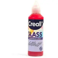 Creall Peinture repositionnable pour vitres Glass 80 ml - rouge bordeaux