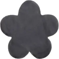 Rugsx Tapis NEW DOLLY fleur G4372-1 Gris anthracite IMITATION DE FOURRURE DE LAPIN 90x90 cm