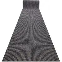 Rugsx Paillasson antidérapant pour les mètres courants GIN 1206 Liverpool extérieur, intérieur, sur caoutchouc brun clair 100 cm 100x480 cm