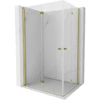 Mexen Cabine de douche pliable Mist-F Duo 75 x 70 cm, transparent, or - 8A6-075L-070P-50-00