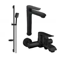 Mexen Pecos DS62 Mélangeur lavabo et baignoire avec accessoires, noir (72713DS62-70)