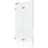 Mexen Lunar L Paroi de douche 2 éléments gauche 90 x 150 cm, transparent, or brossé - 897L-090-100-55-00-L