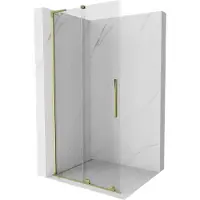 Mexen Velar L paroi de douche coulissante Walk-in 110 x 200 cm, transparent 8 mm, or - 871-110-003-03-50
