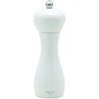 Bisetti Moulin poivre Rimini 18 cm en bois de h tre blanc avec broyeur charbon r glable, fabriqu en Italie