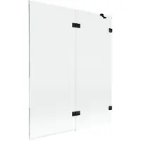 Mexen Lunar Paroi de douche à 2 panneaux, droite 140 x 150 cm, transparent, noir - 897-140-100-70-00-P