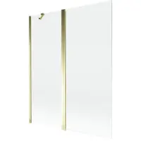 Mexen Mist Paroi pliante pour baignoire à 2 volets 140 x 150 cm, transparent, doré - 8A9-140-011-50-00