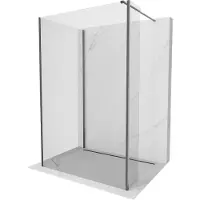 Mexen Kioto Walk-in Duschwand, 3teilig, 140x85x40 cm, gun grey