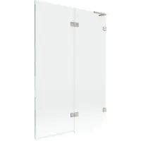 Mexen Lunar L Paroi de douche 2 éléments droite 120 x 150 cm, transparent, nickel brossé - 897L-120-100-97-00-P