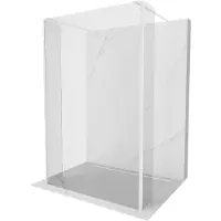 Mexen Kioto Paroi de douche sur pied 120 x 30 x 30 cm, transparent, blanc - 800-120-030-222-20-00-030
