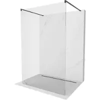 Mexen Kioto paroi de douche autoportante 125 x 200 cm, transparent 8 mm, noir - 800-125-002-70-00