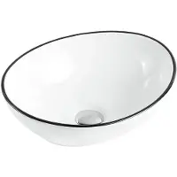 Mexen ELZA lavabo pour comptoir 40x33 cm blanc/noir (21014007)