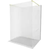 Mexen Kioto paroi de douche 140 x 200 cm, verre 8 mm, or brossé - 800-140-002-55-09