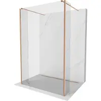 Mexen Kioto Paroi de douche indépendante 115 x 30 x 30 cm, transparent, cuivre brossé - 800-115-030-222-65-00-030