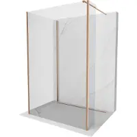 Mexen Kioto Paroi de douche Walk-in 115 x 110 x 40 cm, transparent, cuivre brossé - 800-115-110-221-65-00-040