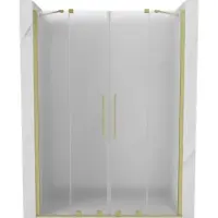 Mexen Velar Duo porte de douche coulissante 160 cm, givrée, or brossé - 871-160-000-32-55