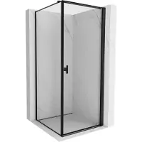 Mexen Cabine de douche à charnière droite Mist-B 70 x 70 cm, cadre noir, noir - 8A2T-070-070-70-70-P
