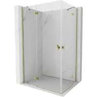 Mexen Mist H Duo cabine de douche pivotante 100 x 70 cm, transparent, doré - 8A5-100L-070P-50-00