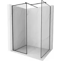 Mexen Kioto Walk-in Duschwand 100 x 100 cm, schwarzes Muster, schwarz - 800-100-202-70-70-100