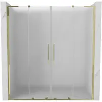 Mexen Velar L Duo porte de douche or 180 cm, verre dépoli