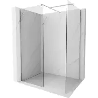 Mexen Kioto Paroi de douche à l'italienne 130 x 85 cm, transparente, chromée - 800-130-202-01-00-085