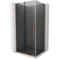 Mexen Velar L Cabine de douche 90x75 Graphite Cuivre Coulissant 8mm