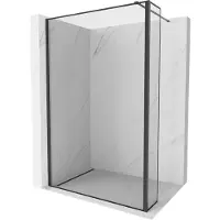 Mexen Kioto Paroi de douche à l'italienne 130 x 30 cm, motif noir, noir - 800-130-212-70-70-030