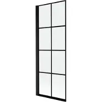 Mexen Mist Paroi de douche à 1 volet gauche 70 x 150 cm, grille noire, noir - 8A9-070-001-70-77-L