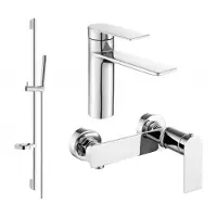 Mexen Zero SET Mélangeur lavabo + bain avec accessoires DS70, chromé (71104DS70-00)